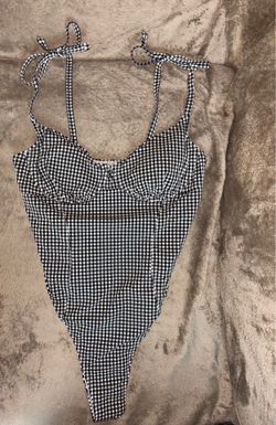 Forever 21 Gingham Underwire One-Piece Swimsuit Size 1XL