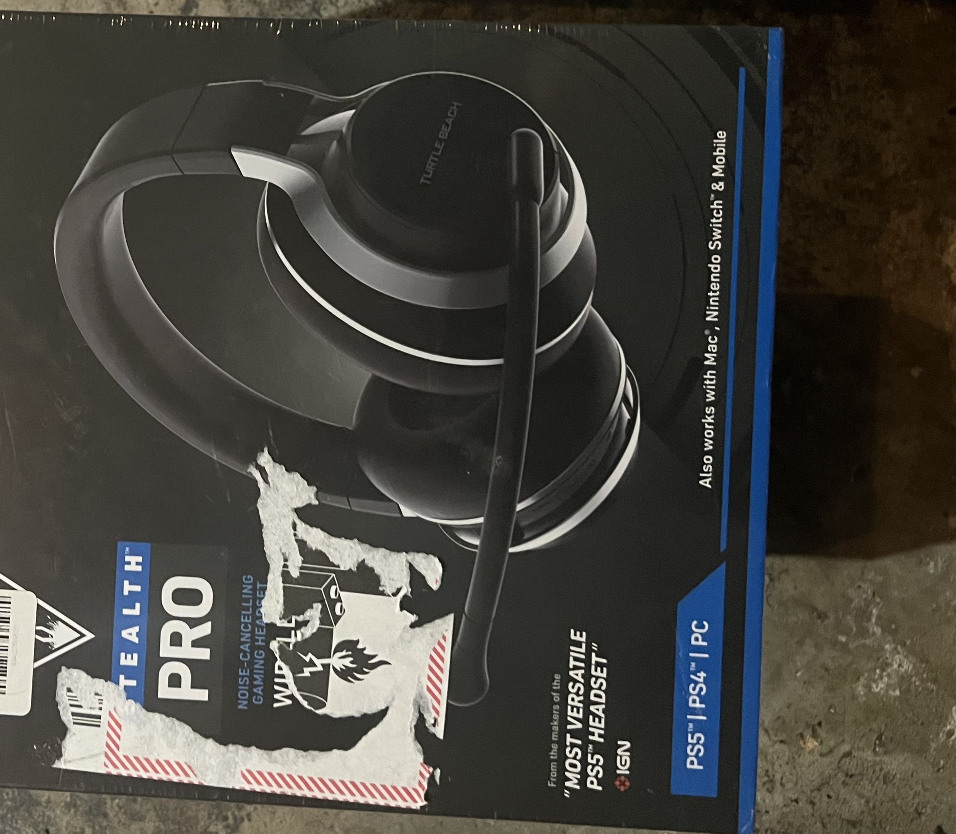 Turtle Beach Stealth Pro Wireless Gaming Headset for PlayStation: Built-In Microphone, Noise Canceling, Adjustable Headband