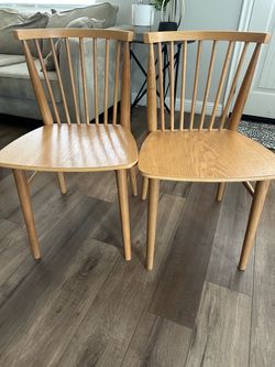 Mid Century spindle back chairs