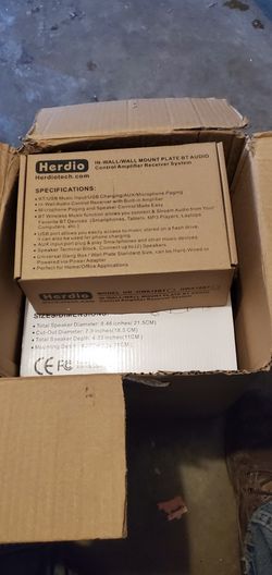 Herdio 5.25 Inch Ceiling Bluetooth Speakers Home recessed Speaker System

