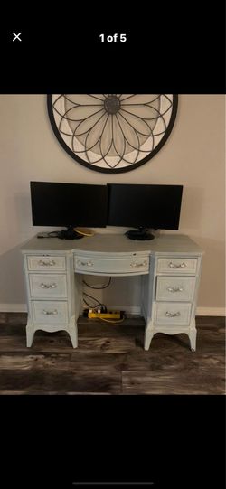 Antique desk heavy wood