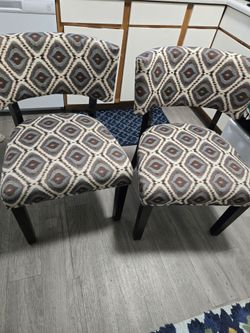 Cloth patterned chairs
