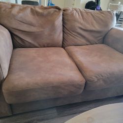 Suede Loveseat