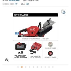 M18 Fuel 9" Cut-Off Saw w/ ONE-KEY Kit  Brand: Milwaukee SKU: 2786-22HD