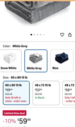 Weighted Blanket 15 lbs Queen Size 48x72 inches, Flannel Shaggy Sherpa Weighted Blanket for Adults Comfortable Weighted Blankets for Calming and Relax