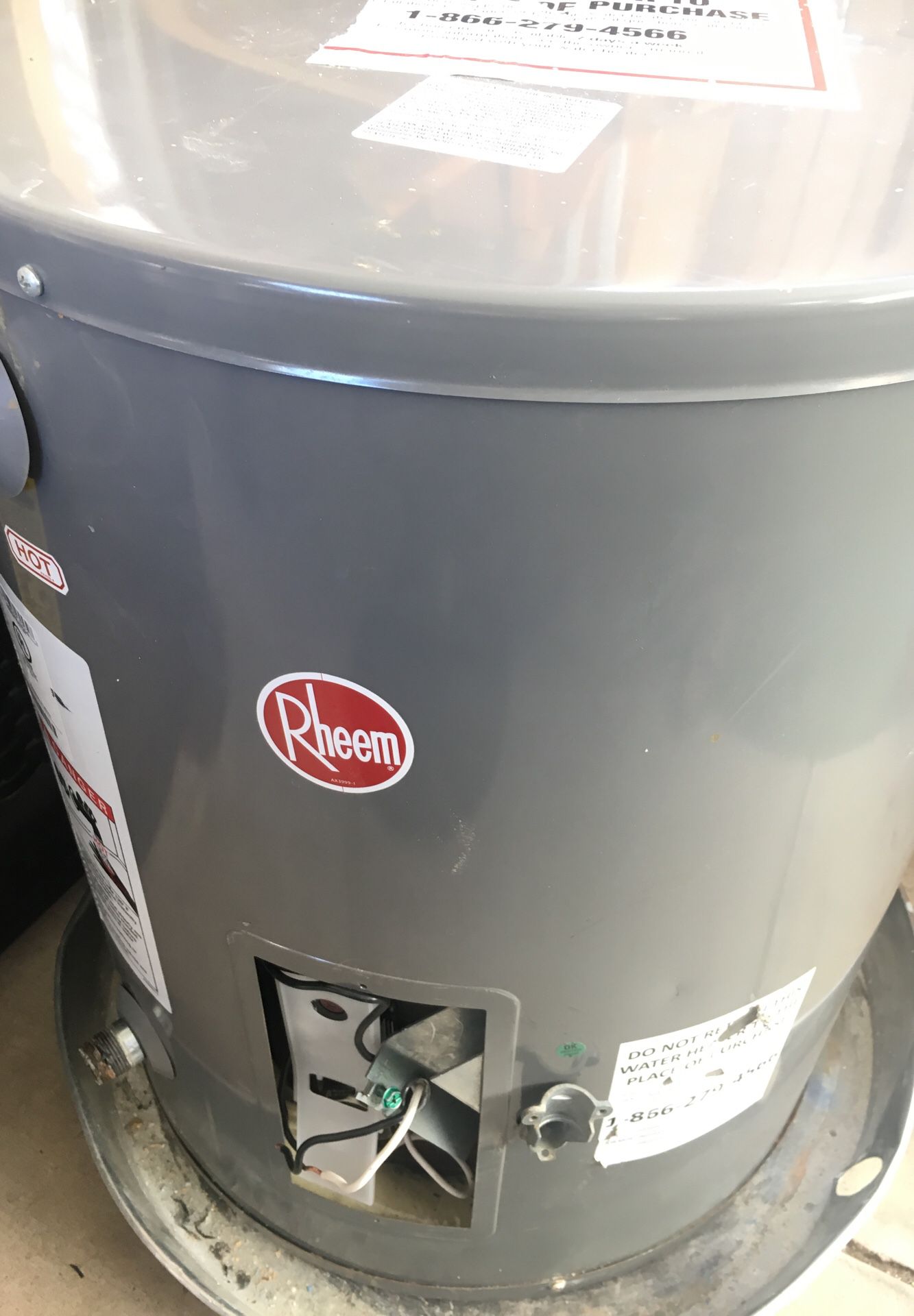 20 gallon electric water heater with pan