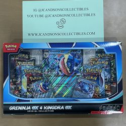 Pokemon Trading Card Game Greninja ex and Kingdra ex Special Collection Box New