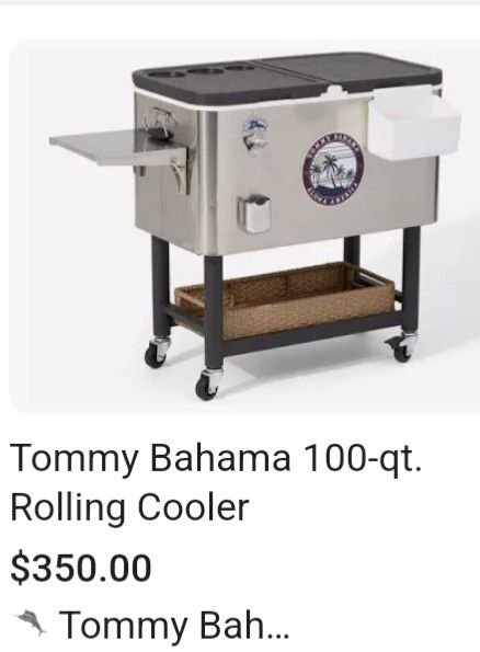 New Tommy Bahama Cooler on Wheels