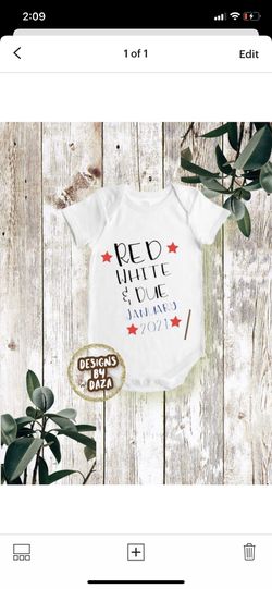 Pregnancy announcement onesie! July 4th themed