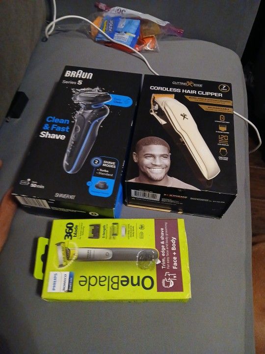 Full Barber Set Up Clippers Shaverr. And Norelcon360 Blade All New In Box5th