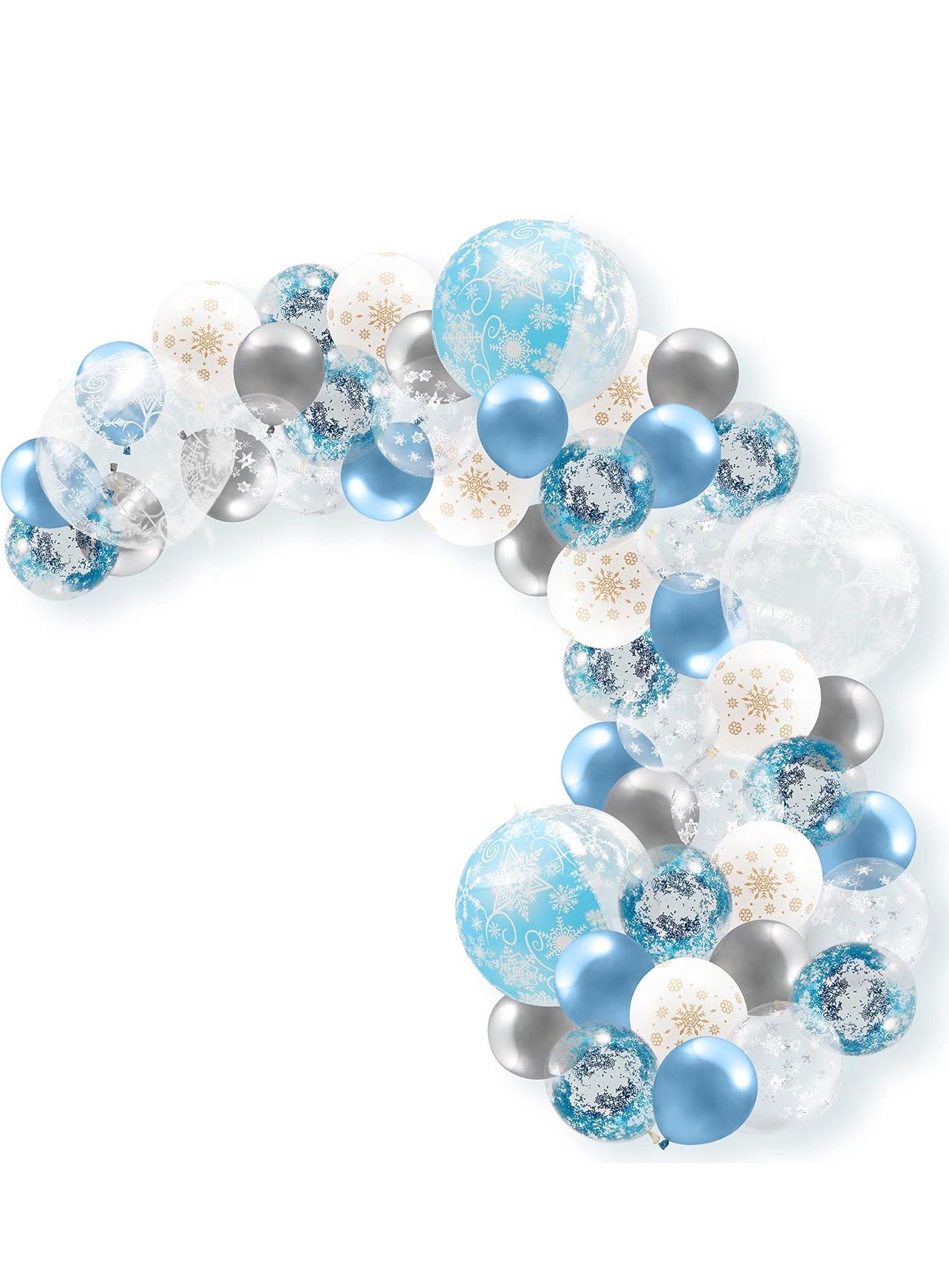 Snowflake Balloon Garland for Decoration