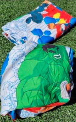 Boys Avengers Twin Size Bed 2 Piece Set Flat Sheet And Bed Sheet