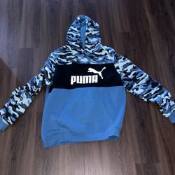 Camouflage Sky Blue Puma Hoodie
