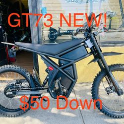  ⚡️ $20 DOWN - NEW 2026 GT 73 Electric Dirt Bike - 37MPH / 80mi Range