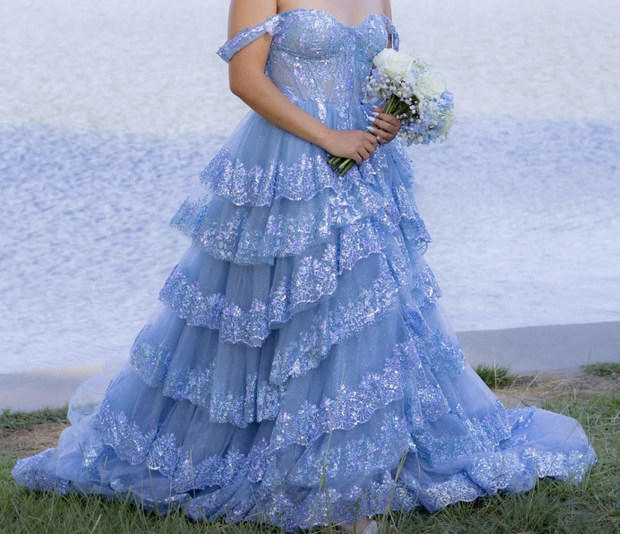 Light Blue Sequin Dress