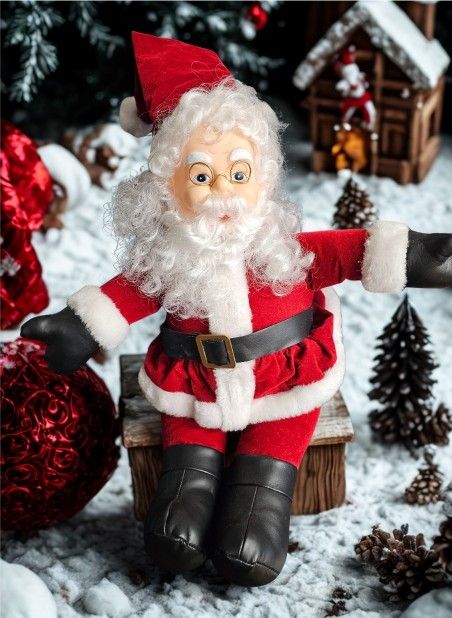 Vintage Santa Doll – Quirky & Charming Holiday Decor 