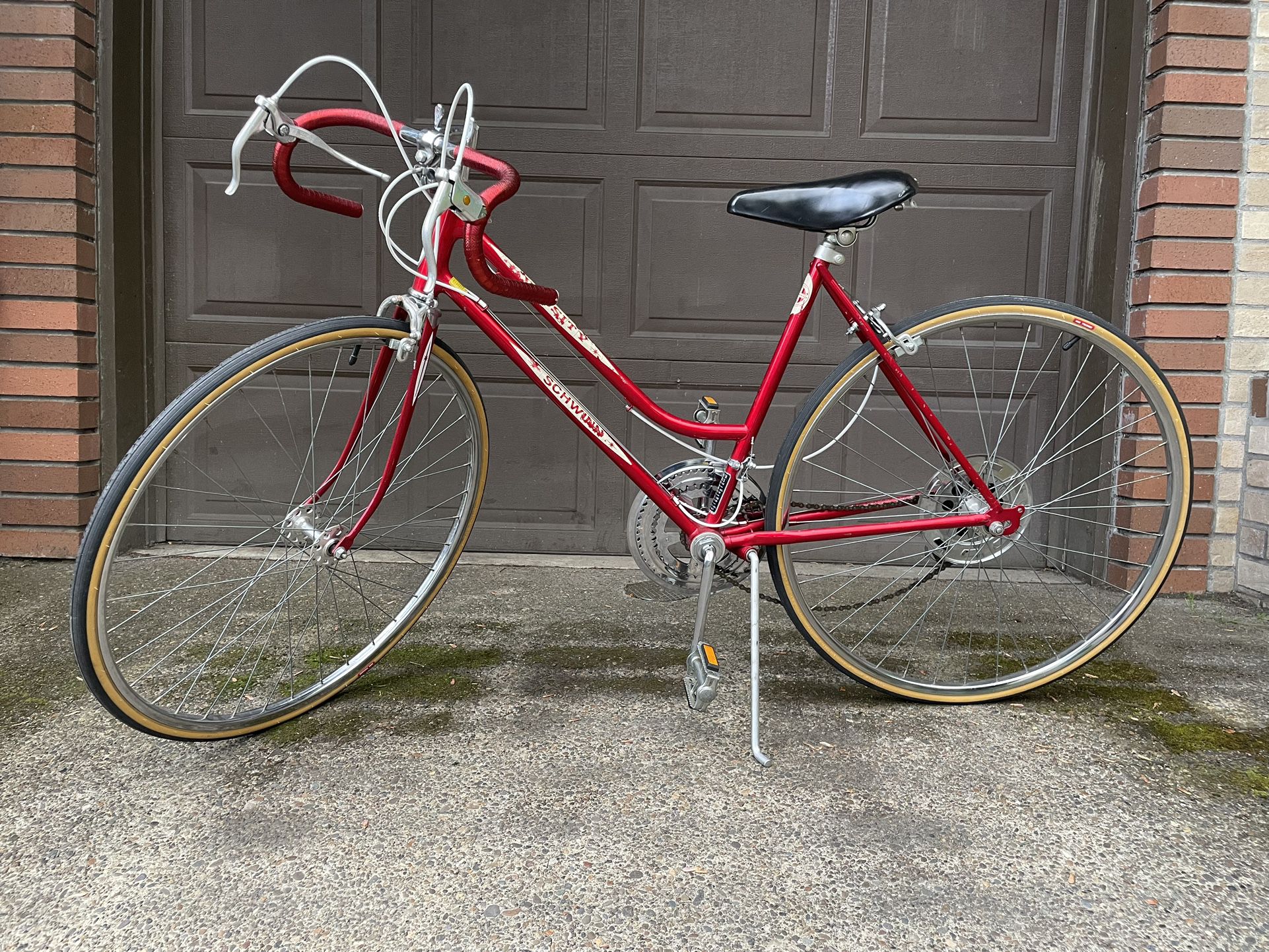 Vintage Red Schwinn Road Bike 