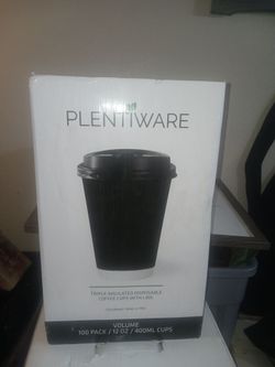 Plentiware Coffee Cups w/Lids