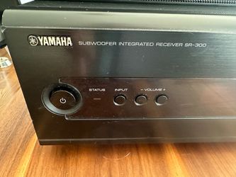 Yamaha surround sound, works excellent, with sound bar, subwoofer, remote