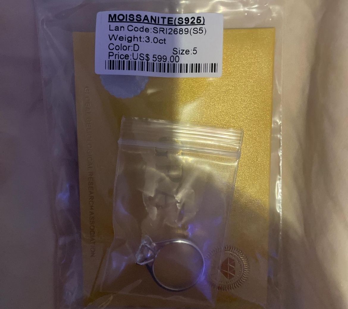 Silver Moissanite Ring