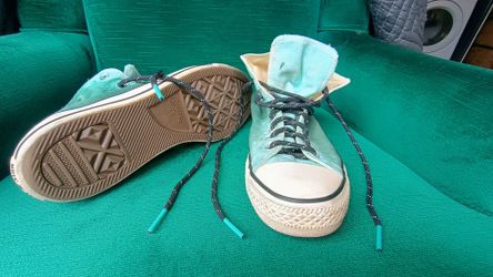 Converse custom Chuck Taylors teal