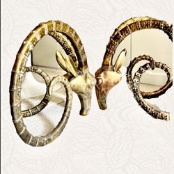 BRASS IBEXS RAMS HEAD DINING TABLE