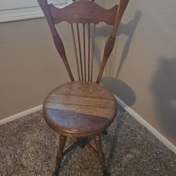 Victorian Oak Piano Swivel Chair