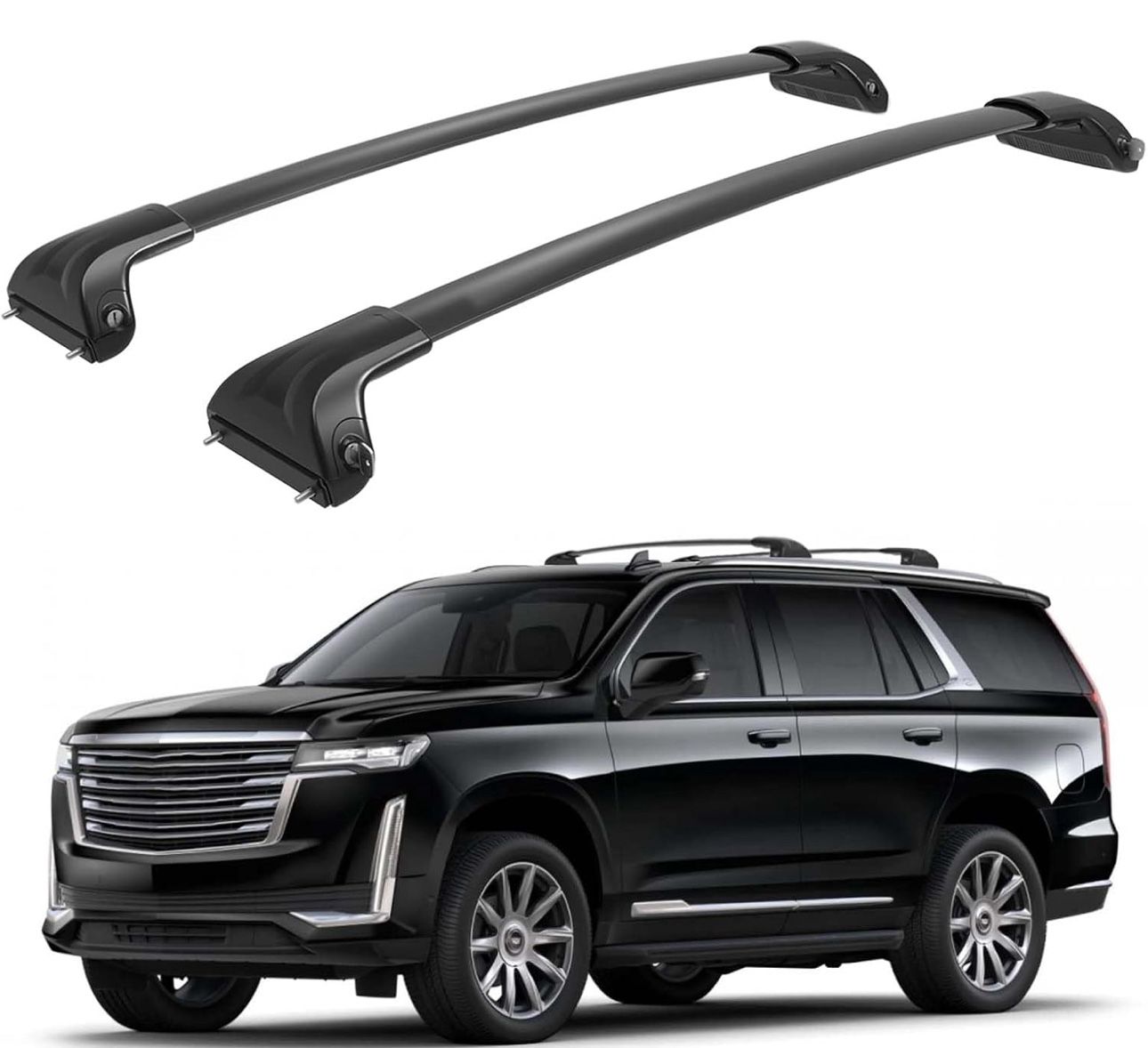 330lbs Lockable Roof Rack Cross Bars Compatible with Chevrolet Suburban, GMC Yukon & Yukon XL, Cadillac Escalade & Escalade ESV 2015 2016 2017 2018 20