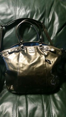 COACH Patent Leather Satchel Shoulder Bag Purse