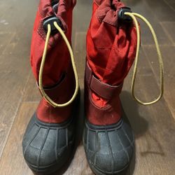 Columbia Snow Boots Boys Size 3 Red