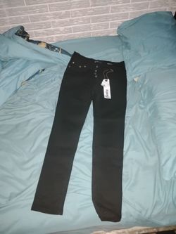 I'm tryna sell these brand new all black purple jeans if you want them you need to drive to me