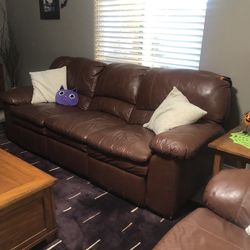 Beautiful Brown Leather Like Sofa