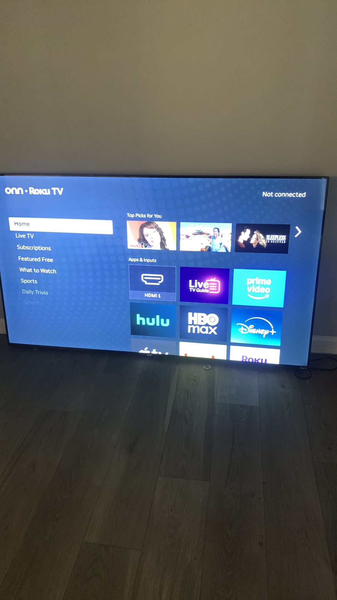 Onn 75in Roku tv