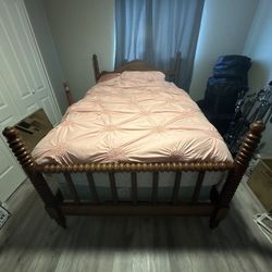 Twin bed frame headboard antique older furniture