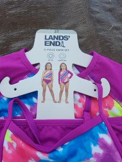 Lands' End Kids' Swim Set - Pink and Purple