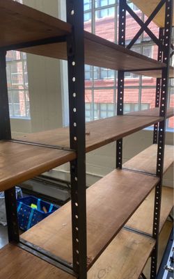 Mid-century modern/industrial shelf/shelving/shelves
