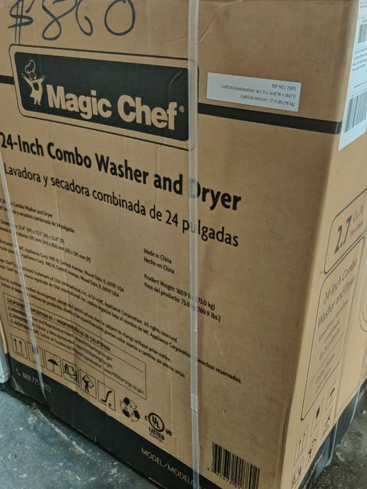 Brand New Magic Chef Portable Washer And Dryer In One 