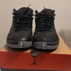 Black/ Black Bright Crimson Jordan 12