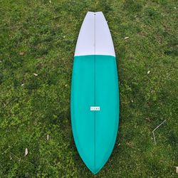 7'4" Quad Fin Mid Length Fish Surfboard Similar To Seaside And Beyond New 