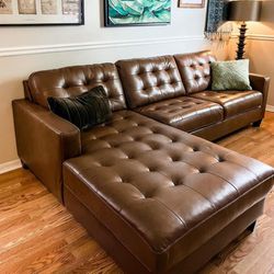 Brand New 💥 Genuine Leather L Shaped Couch 👉Shop Now and Pay Later Thumbnail