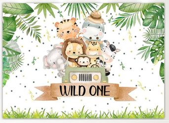 Wild One safari Backdrop