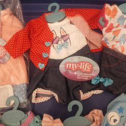 Brand New My Life As Red And White Polka Dot Sweater And Skirt Outfit