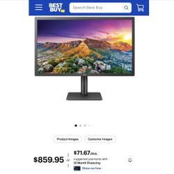 *70% OFF* LG - Ultrafine 24” 4K UHD Monitor - Black