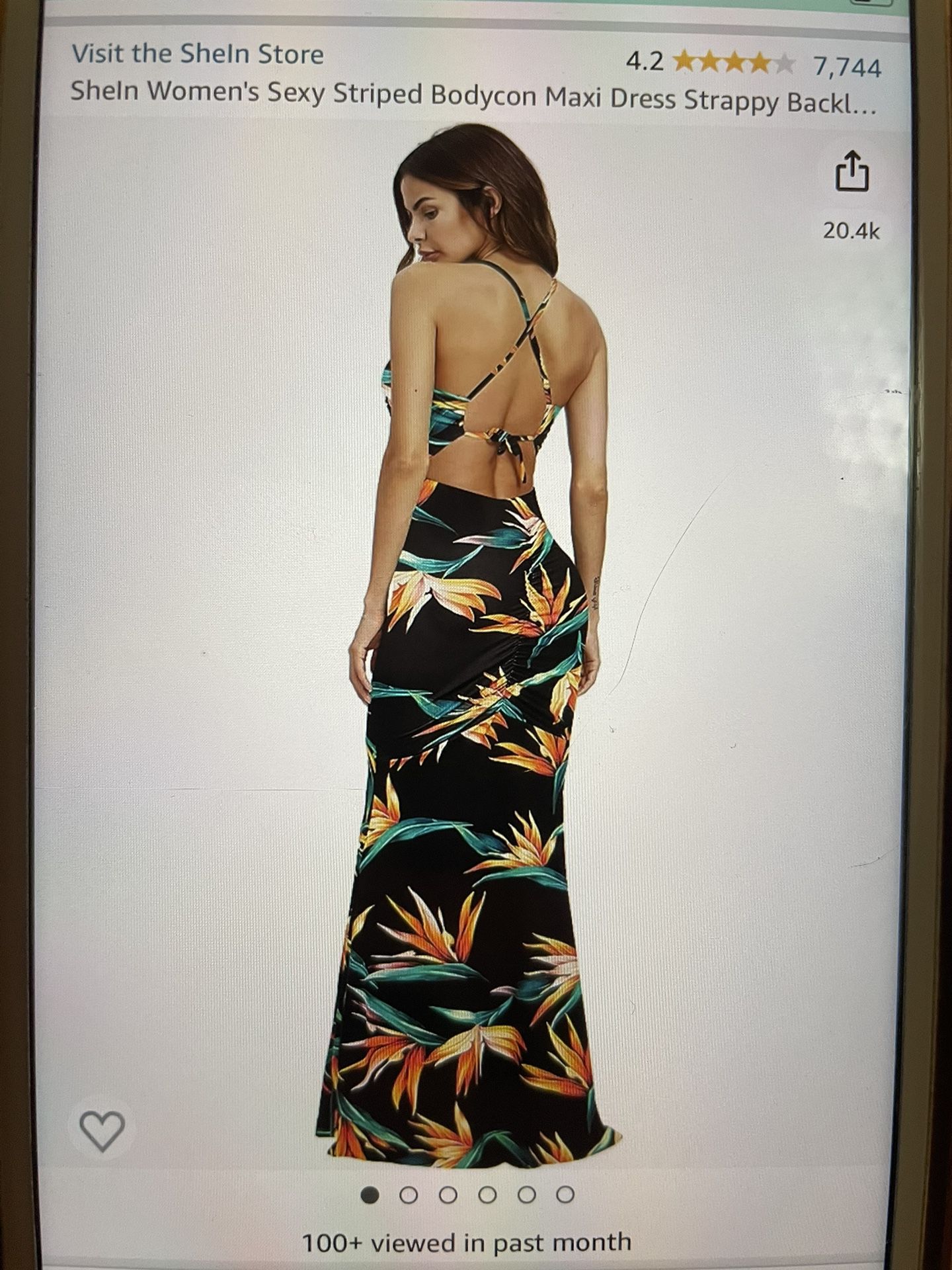 Tropical Maxi Dress “Fall Colors”
