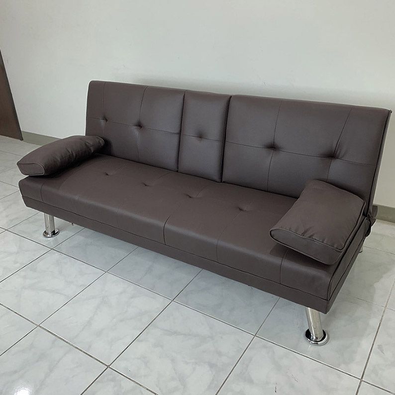 $155 (New in Box) Sofa bed futon convertible folding recliner couch furniture 65x30x31” cup holder