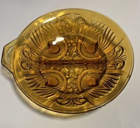Vintage Indiana Glass Divided Killarney-Marigold pattern Relish / Candy / Snack Dish