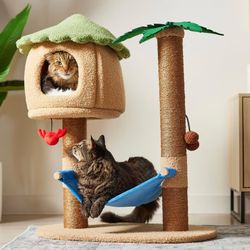 Frisco Tiki Hut 31" Cat Tree & Condo