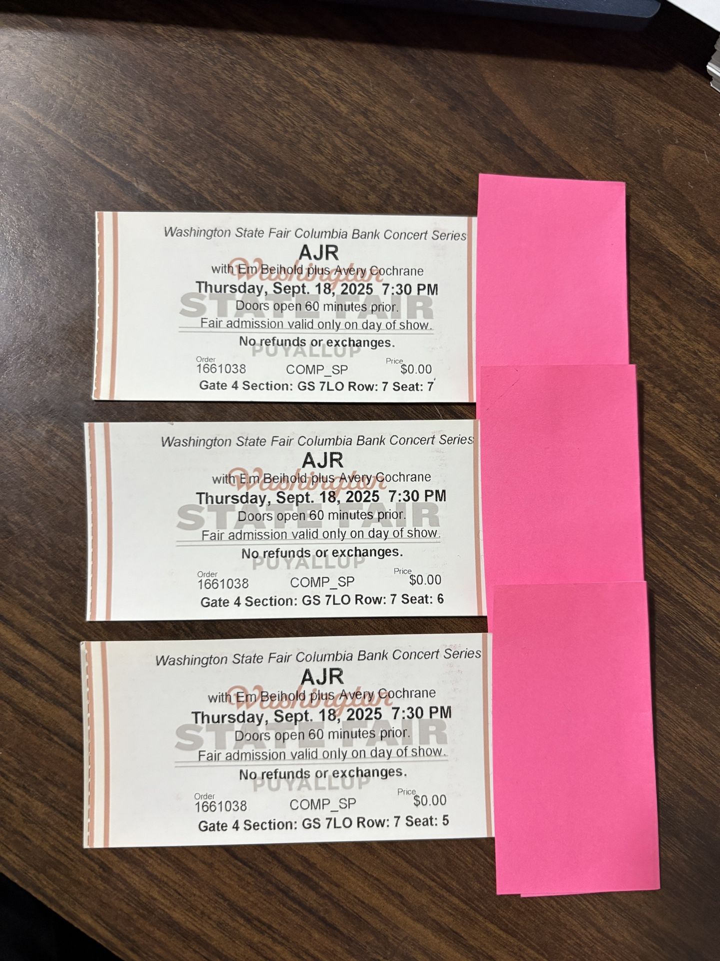 3   AJR With Em Beihold plus Avery Cochrane Concert Tickets 