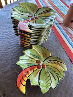 Palm Tree Appetizer Plates