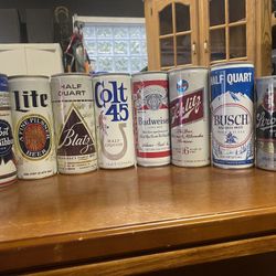 Old School Pull Tab Beer Cans